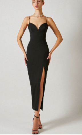 Sleeveless Mermaid Front With Slit Dress