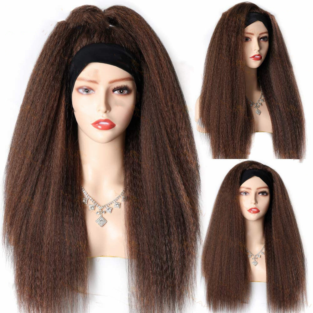 Ladies Long Silk Headband Wig