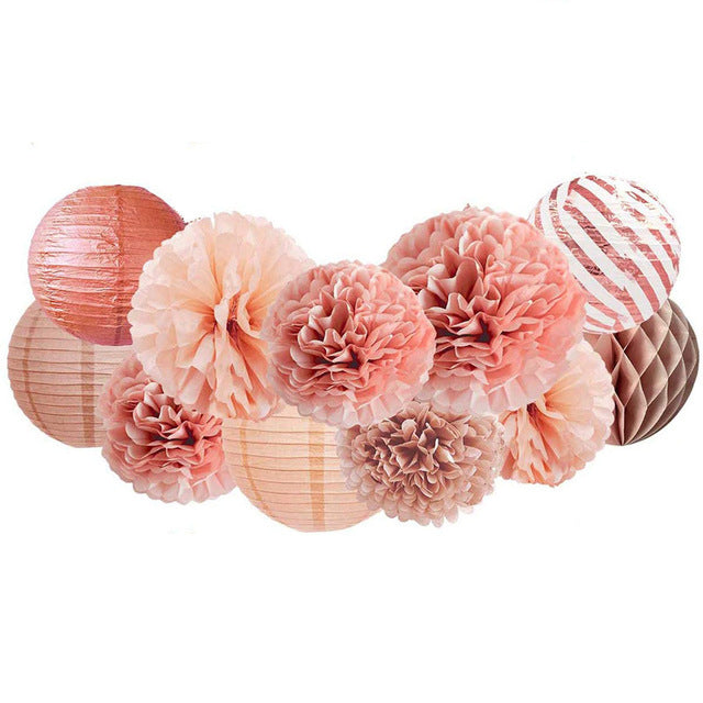 Party Pom Poms Lantern Paper Balloon