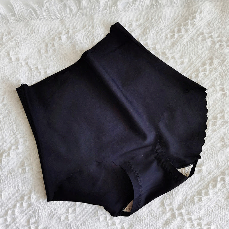 No Trace Casually Cut Mid-high Waist Light Belly Ice Silk Underwear