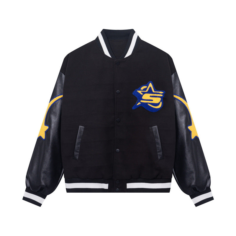 Star Baseball Uniform Retro Trend Personality Fashion Casual Couple Jacket