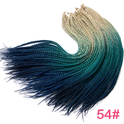 Women's Gradient Color Crotchet Braided Three Strand Wig