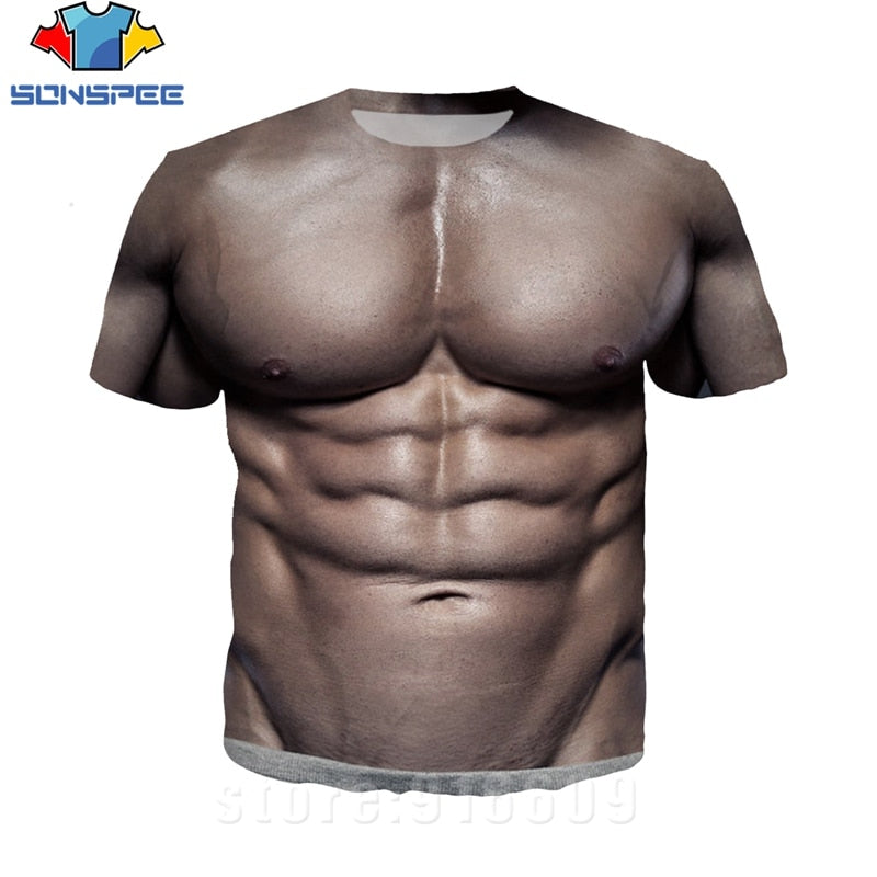 3D Printed Sexy Muscle T-shirts