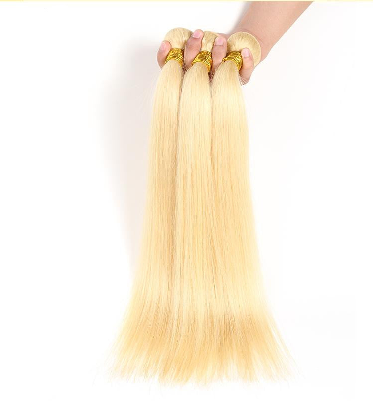 Hair Weft Strip for wig Blonde