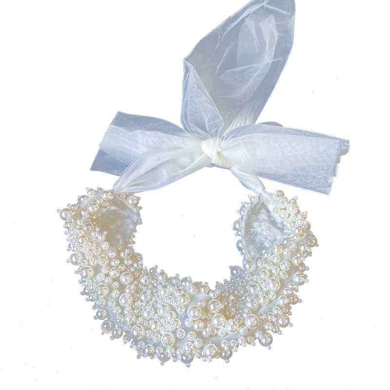 Handmade Beaded Beaded Bridal Wide Hairband Wedding Accessories