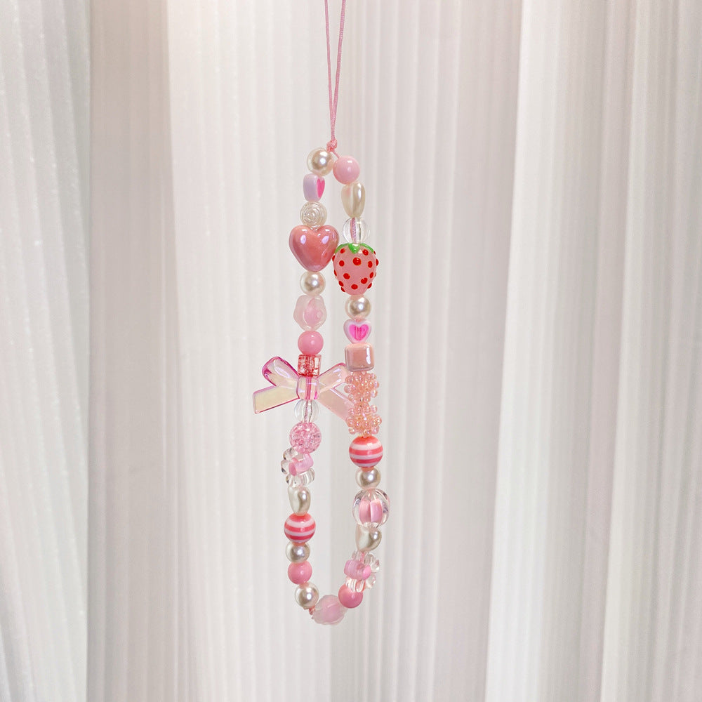 Strawberry Accessories Cell Phone Lanyard Beads