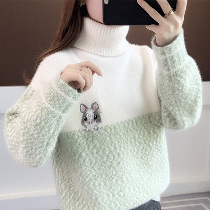 Turtleneck ladies sweater