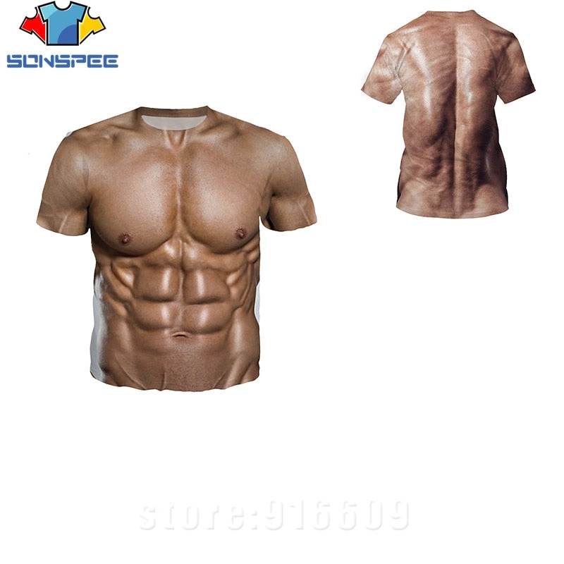 3D Printed Sexy Muscle T-shirts