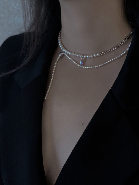 Rock Pearl Series Necklace Clavicle Chain