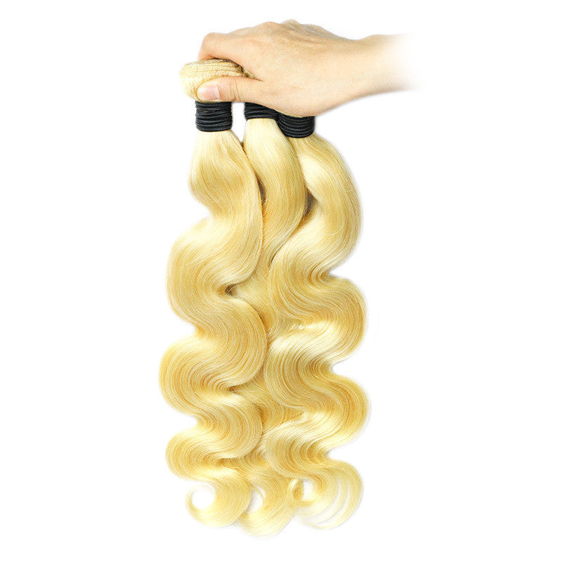 Hair Weft Strip for wig Blonde