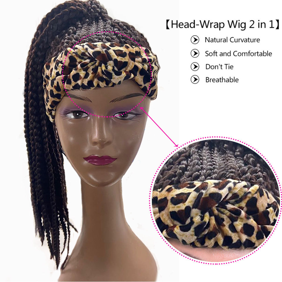 African Leopard Braid Headband Headband Braided Wig Headgear