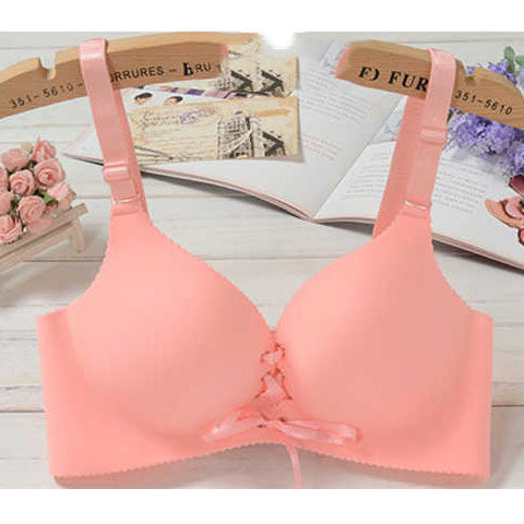 One piece bra without steel ring