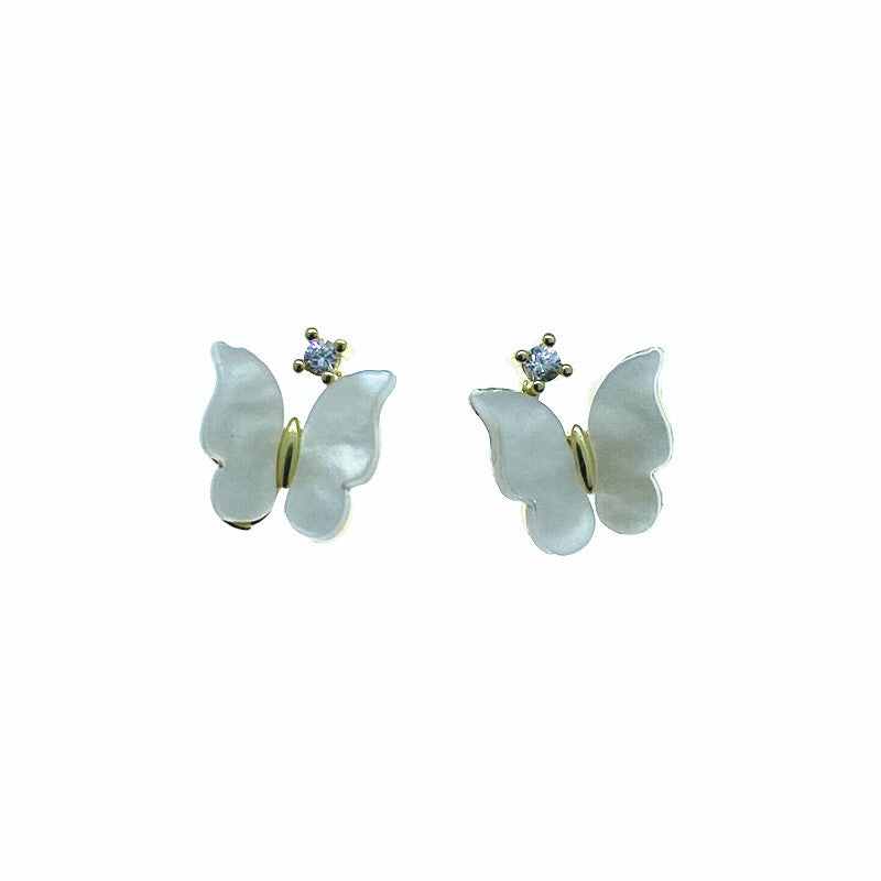 Early Spring New Shell Butterfly Earrings Are Exquisite And Small