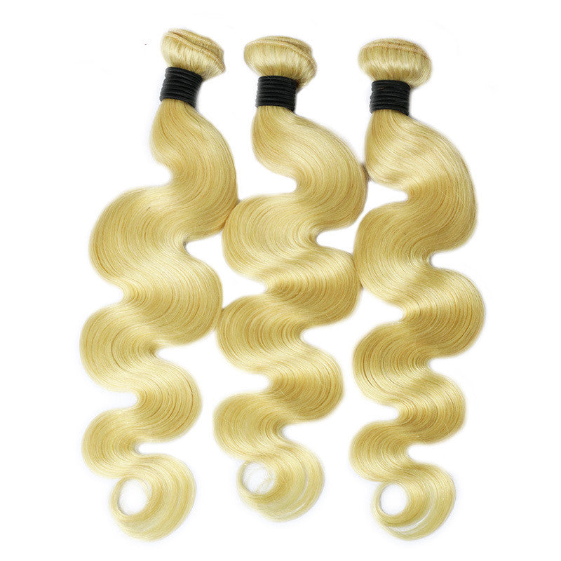 Hair Weft Strip for wig Blonde