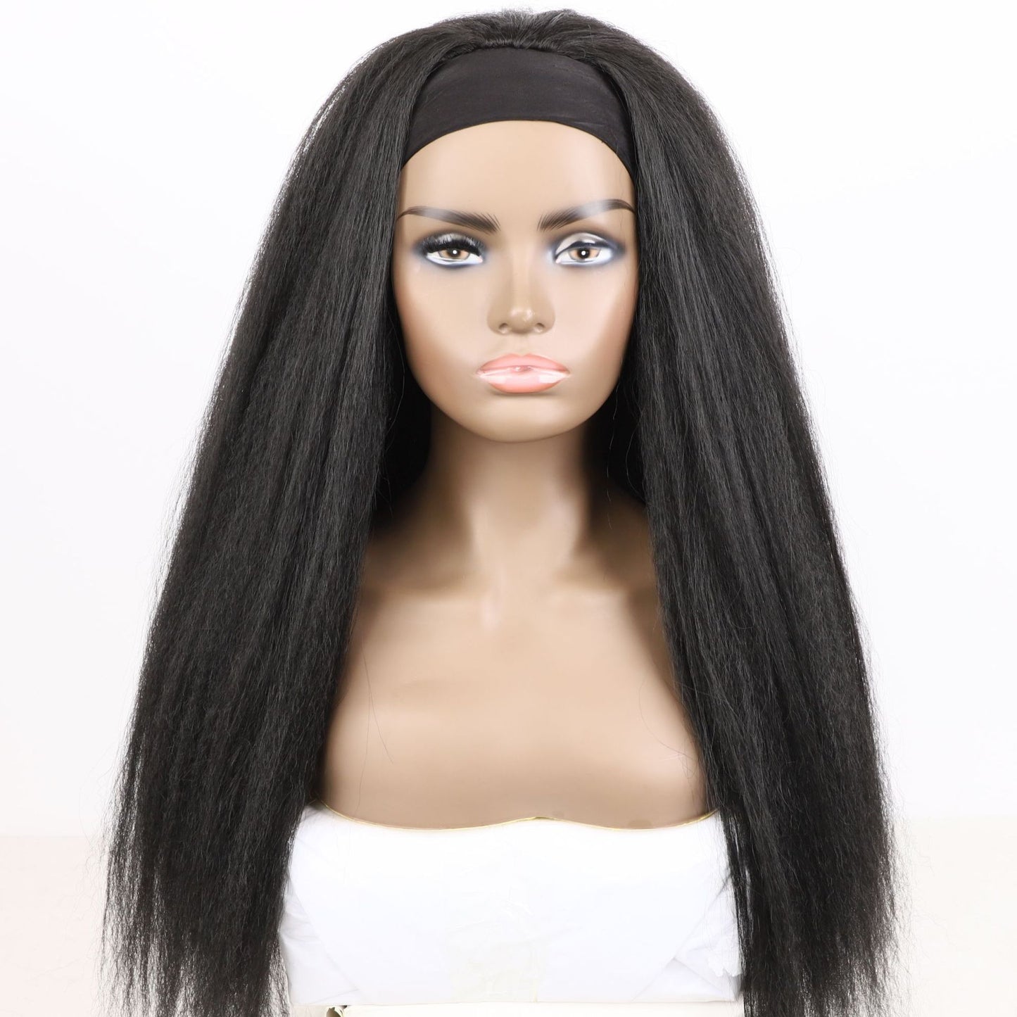 Ladies Long Silk Headband Wig