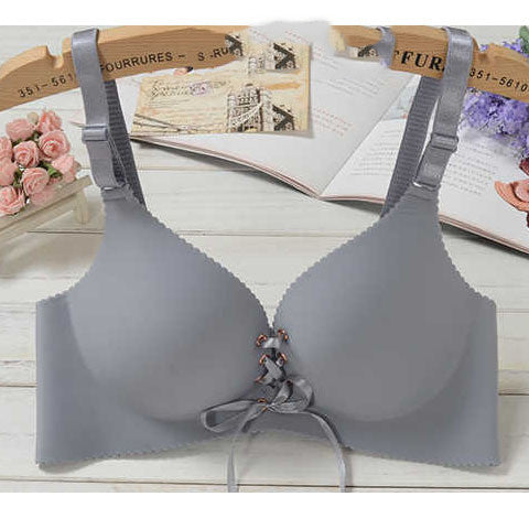 One piece bra without steel ring