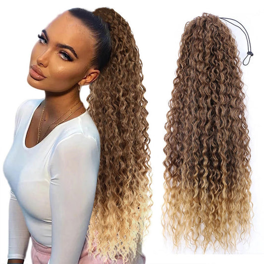 Synthetic Drawstring Curly Ponytail