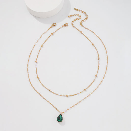 Geometric Simple Retro Double Clavicle Chain