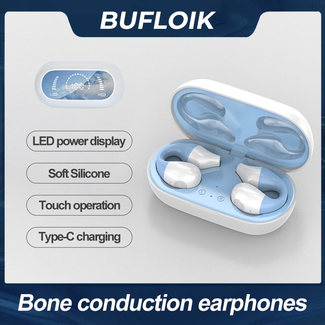 Bone Conduction Earphone Bluetooth 5.2 Ear Clip