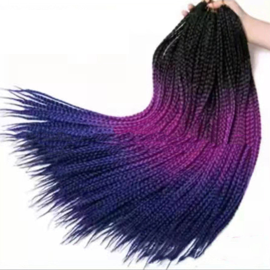 Women's Gradient Color Crotchet Braided Three Strand Wig