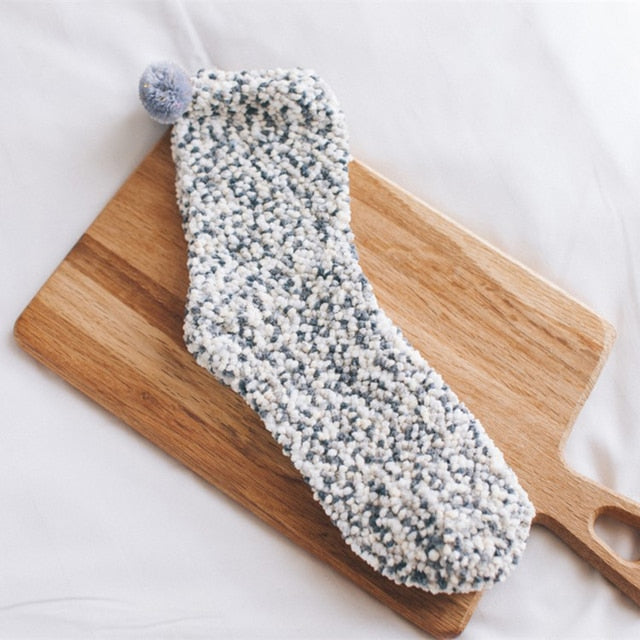 New Coral Fleece Cake Socks