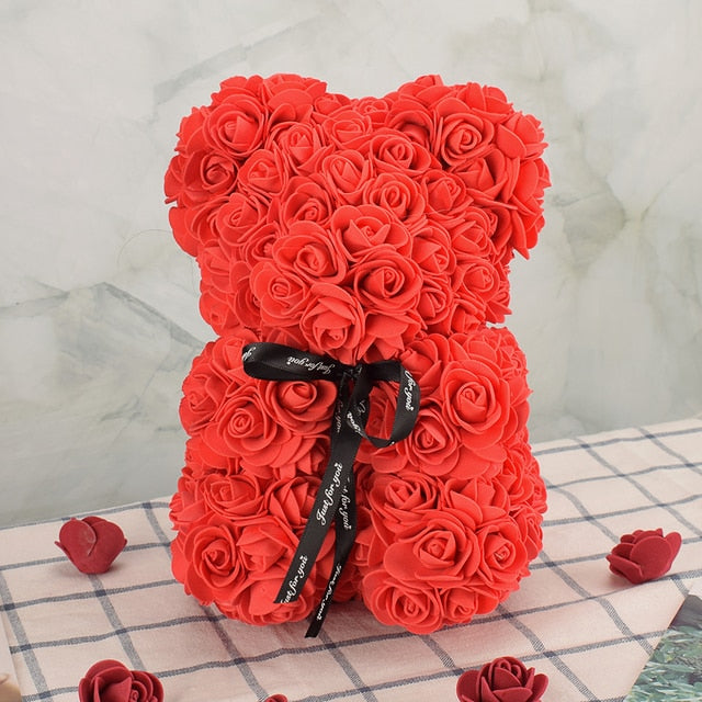 Artificial Flower Rose Bear