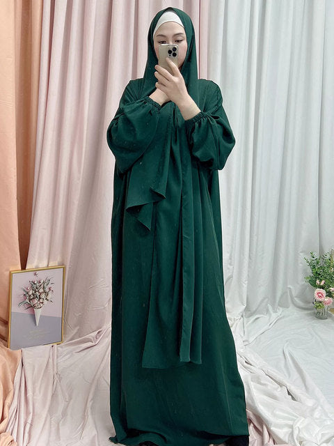 Abaya Long Dresses Women with Scarf