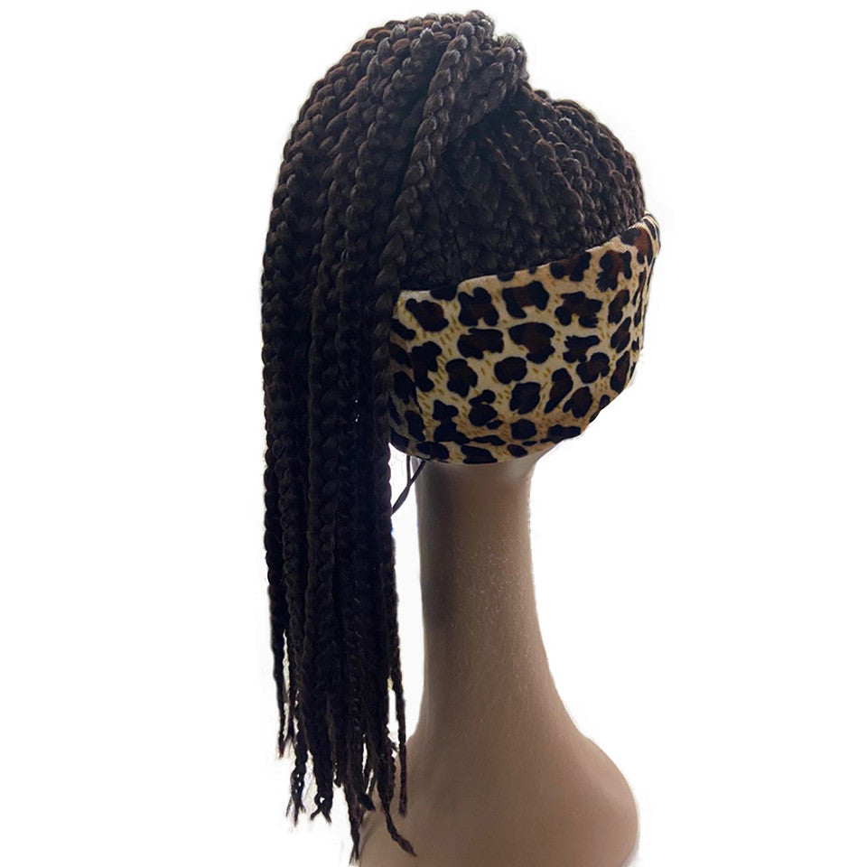 African Leopard Braid Headband Headband Braided Wig Headgear