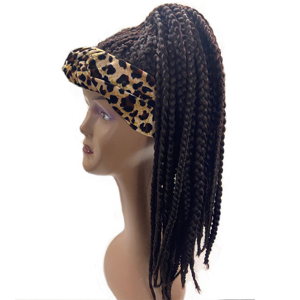 African Leopard Braid Headband Headband Braided Wig Headgear