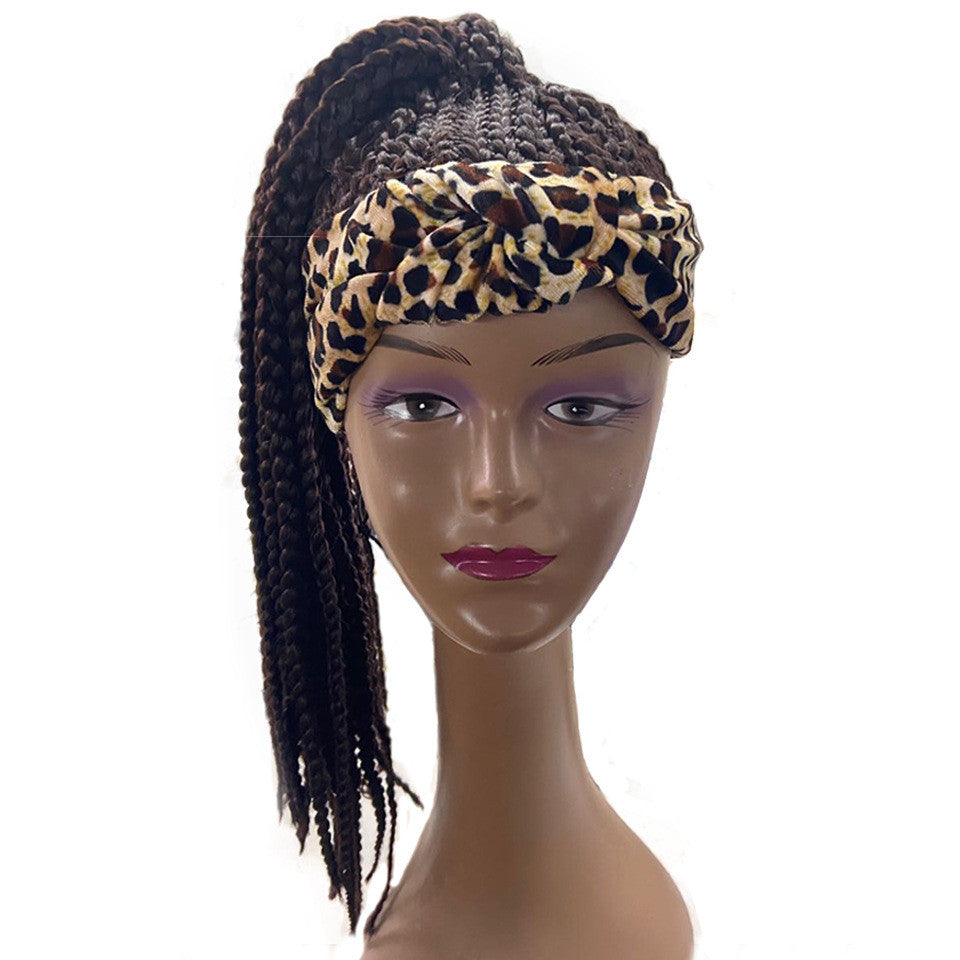 African Leopard Braid Headband Headband Braided Wig Headgear