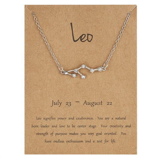 12 Constellation Zodiac Sign Necklace