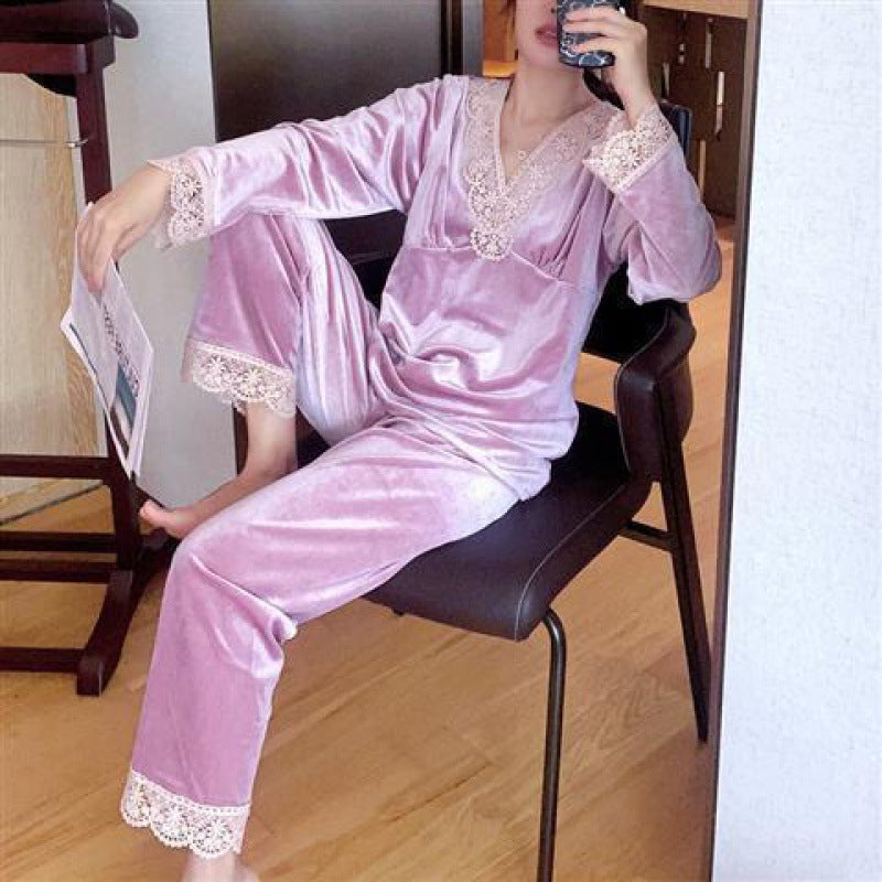 Pajamas autumn female spring and autumn suit