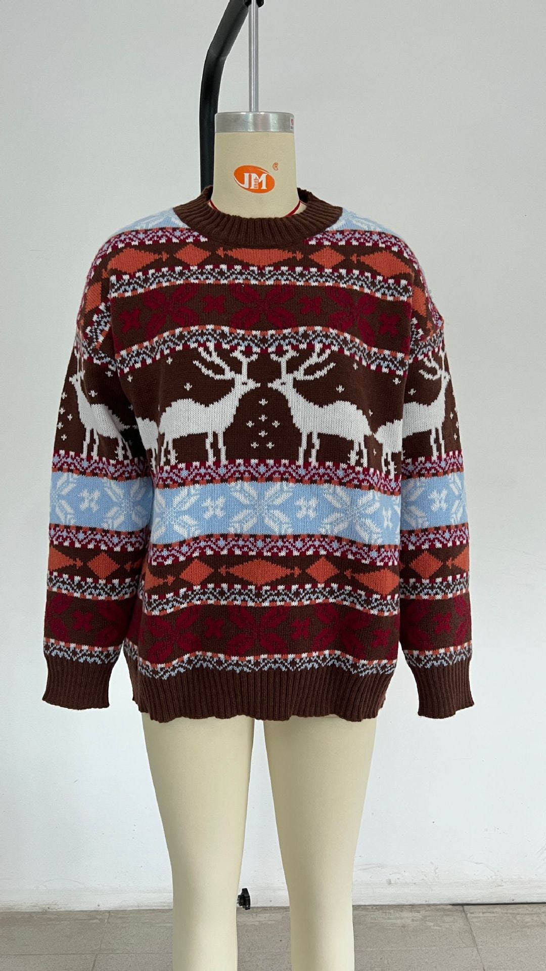 Christmas Knitted Pullover Long Sleeve Sweater In Autumn And Winter