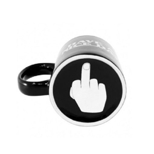 White Middle Finger Mug