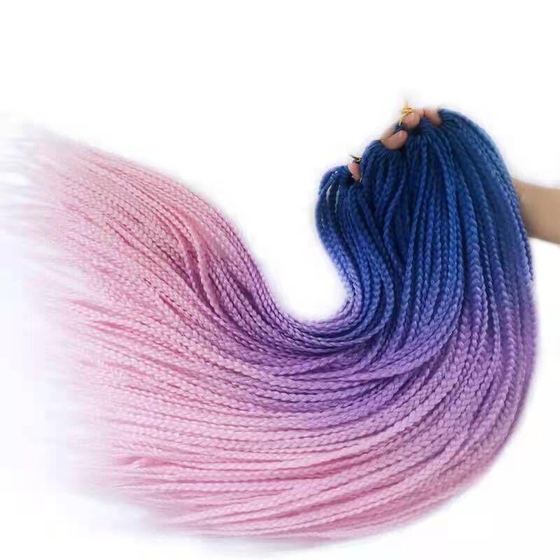 Women's Gradient Color Crotchet Braided Three Strand Wig