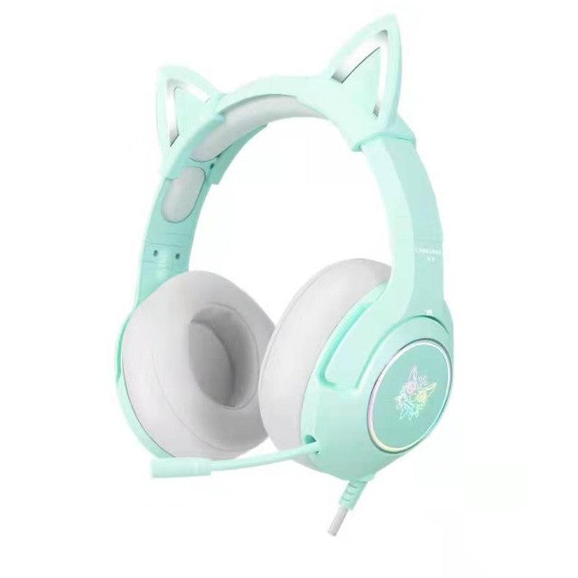 Cute Cat Ear Headphone with Mic