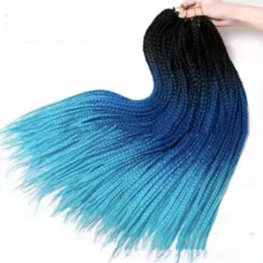 Women's Gradient Color Crotchet Braided Three Strand Wig