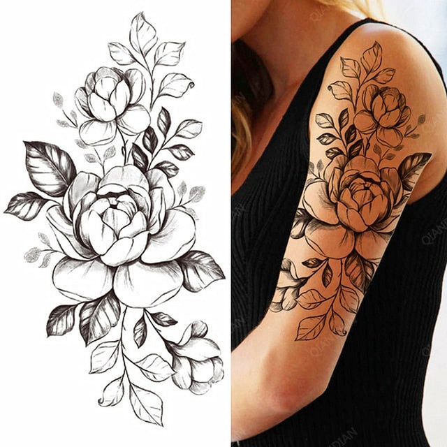 Flowers and Animals Body Tattoos