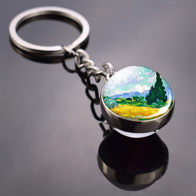 Glass Ball Keychain