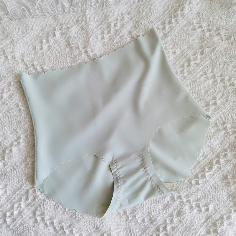 No Trace Casually Cut Mid-high Waist Light Belly Ice Silk Underwear