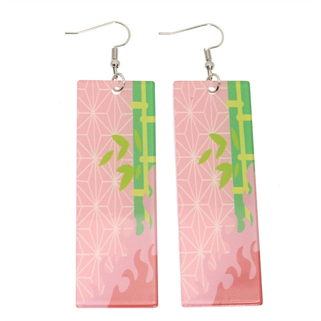 Acrylic Tanjiro Earrings