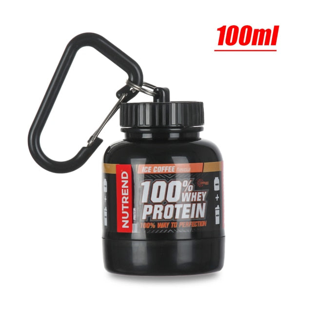 Mini Protein Powder Bottles with Keychain