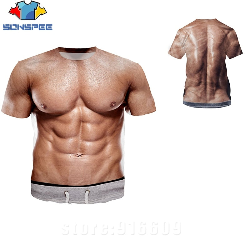 3D Printed Sexy Muscle T-shirts