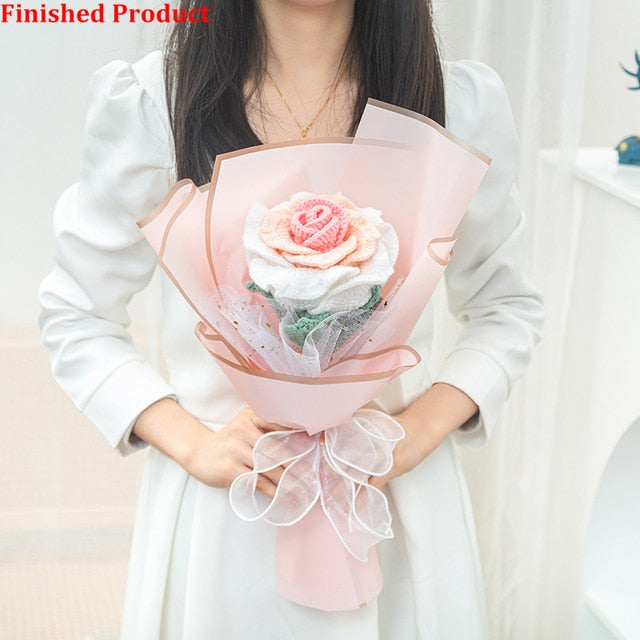 Artificial Knitting Flowers Bouquet