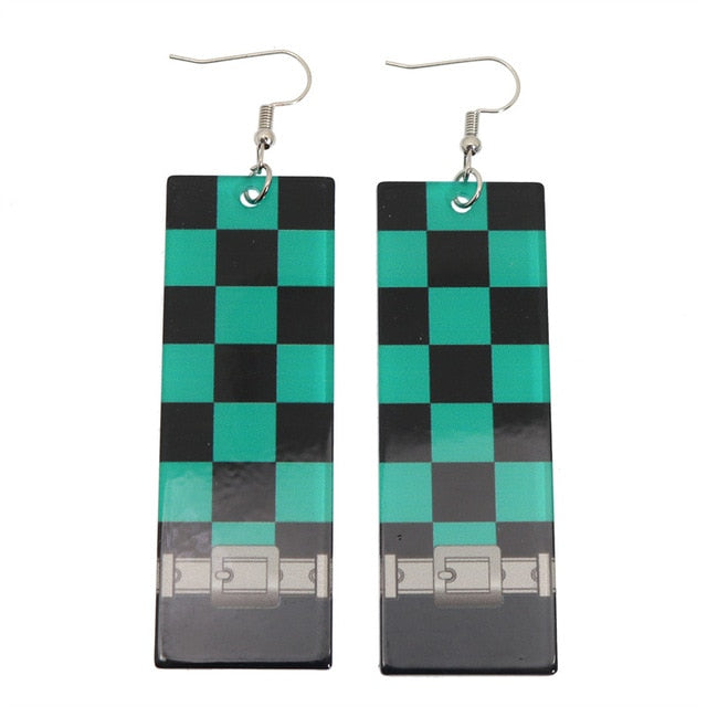 Acrylic Tanjiro Earrings