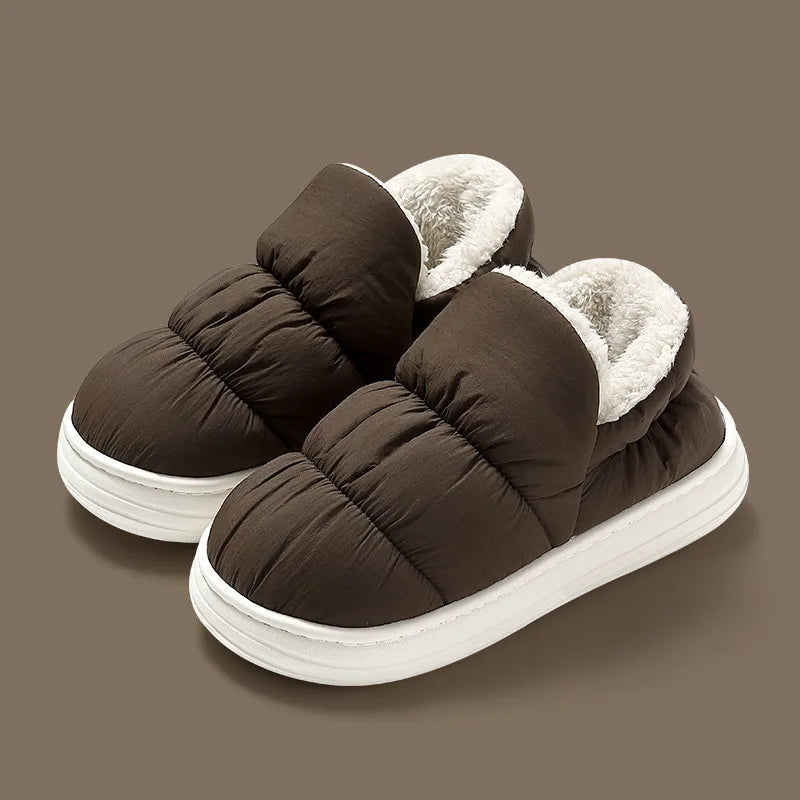 Thick Comfy Plush Unisex Flats Indoor Slippers