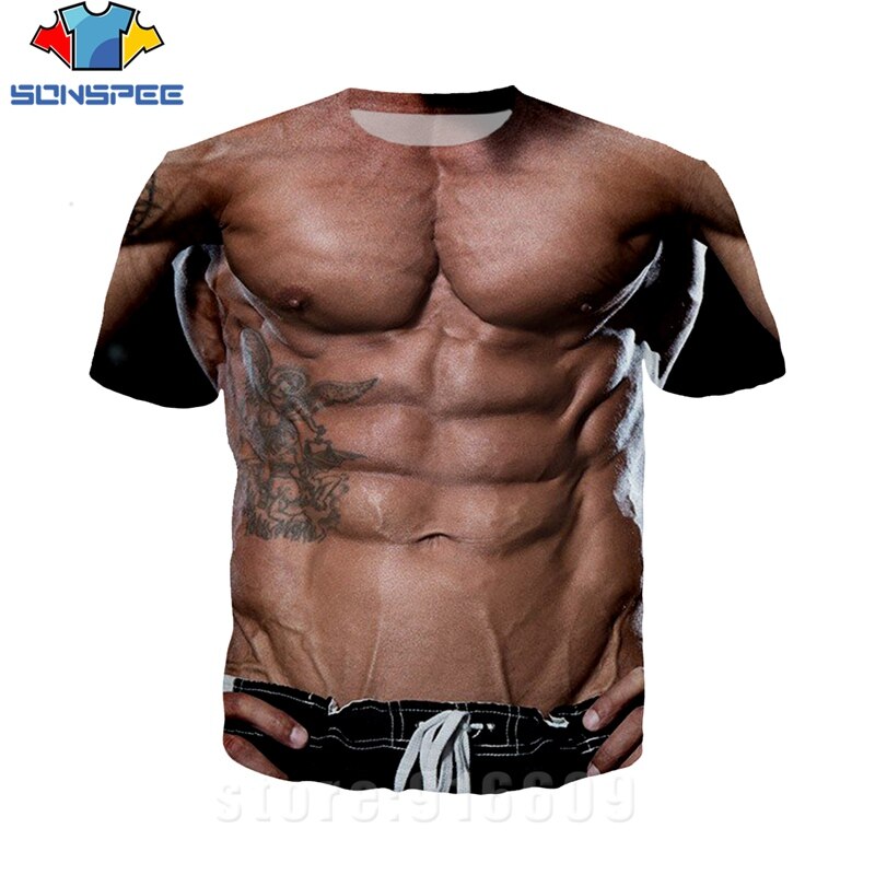 3D Printed Sexy Muscle T-shirts