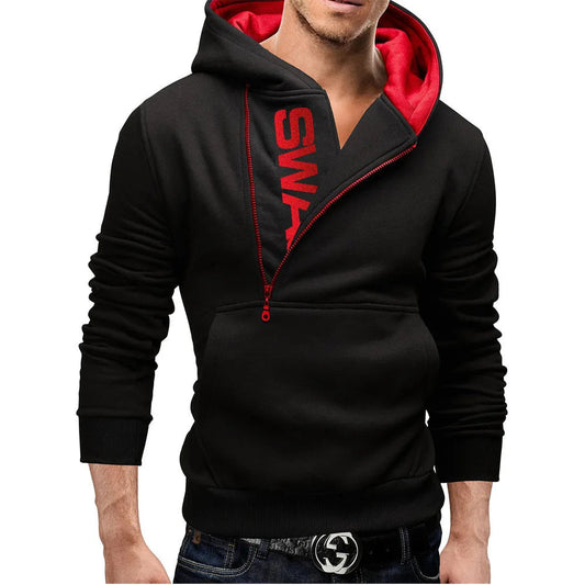 Men's High Neck  Hooded Pullovers