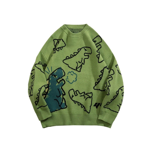 O-Neck Dinosaur Sweater