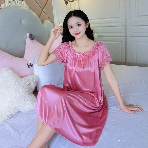 Short Sleeve Nightdress Women's Thin Loose Home Wear